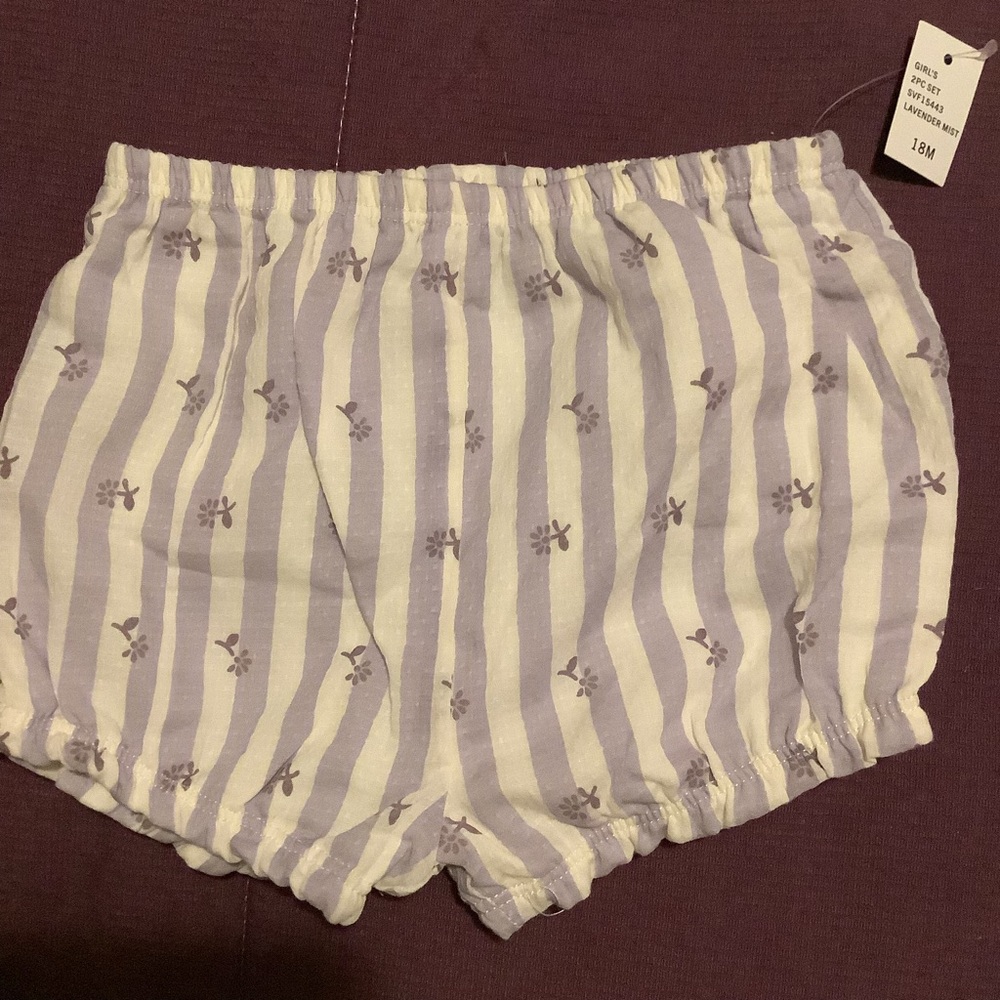 7 For All Mankind Purple and White Baby Bloomers